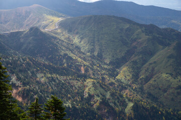 Fototapeta premium 長野県と群馬県の県境の絶景 渋峠