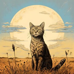 Obraz premium elegant wildlife animal with beautiful background