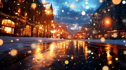 Obraz premium City lights at night
