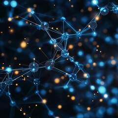 Science background with molecule or atom, Abstract structure for Science or medical background