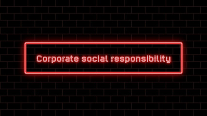 Corporate social responsibility のネオン文字