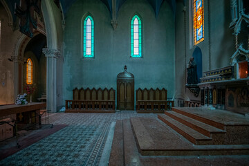 Forgotten Building in Northern Italy The Old Abandoned Seminary with a Blue Chapel