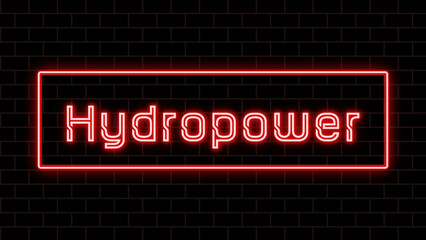 Hydropower のネオン文字