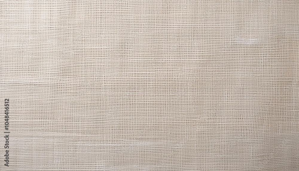 Poster Close-Up of Textured Beige Linen Fabric Background with Subtle Horizontal and Vertical Weaving Patterns. Ideal for Design Mockups, Textile Studies, and Minimalistic Background Concepts