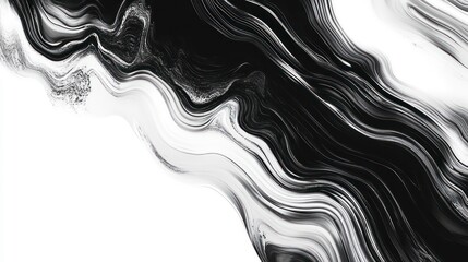 Abstract black and white liquid paint background.