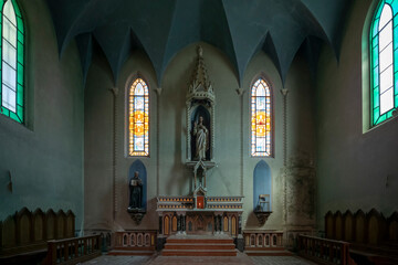 Forgotten Building in Northern Italy The Old Abandoned Seminary with a Blue Chapel