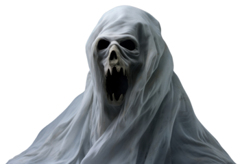 PNG Scary ghost portrait white photo