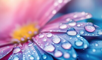 A close up of a flower with water droplets on it