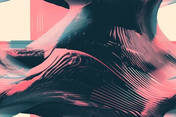 digital glitch pink and black