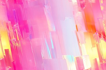 Obraz premium digital glitch pink and yellow tone