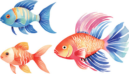 Fototapeta premium set of goldfish