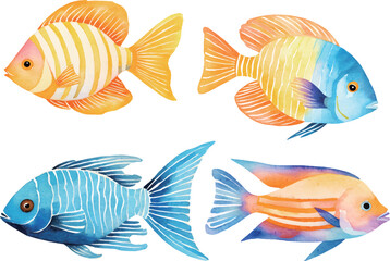 Naklejka premium set of goldfish