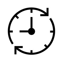 Forward Time Single Icon in Outline Line Style