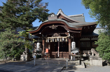 京都熊野神社　拝殿と本殿　京都市左京区