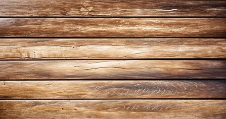 Obraz premium Rustic wood background for banner. Created with generative AI technology