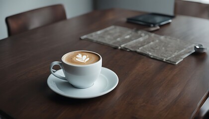 cup of coffee on a table
