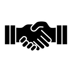 Obraz premium Agreement icon in glyph style. Contract icon in glyph style. Icon about law and justice 