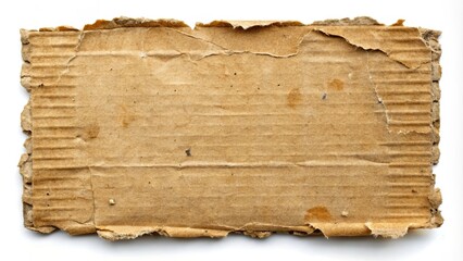 A Worn and Torn Piece of Cardboard Shows Evidence of Past Use and Time's Passage