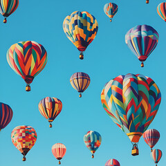 Obraz premium Hot Air Balloons in the Sky