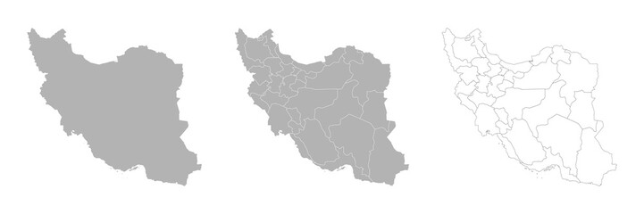 Set of IRAN Maps with Main Map and Regional maps