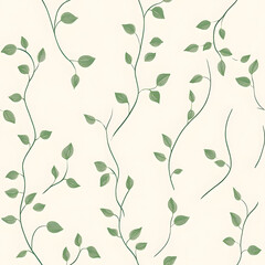 Whimsical Floral and Foliage Designs Seamless pattern: Playful Doodles, Geometric Leaves, and Elegant Wildflowers in Bold and Soft Color Palettes.