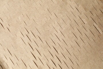 Honeycomb kraft paper. Brown corrugated cardboard