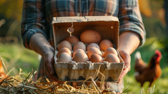 Freshly Collected Farm Eggs