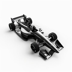 Fototapeta premium Race car racing on a track with speeding motion blur 