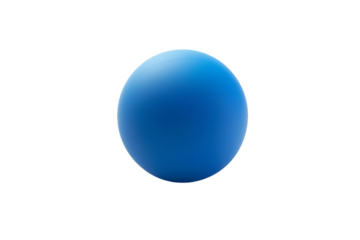 Lightweight blue ping pong ball isolated on transparent background