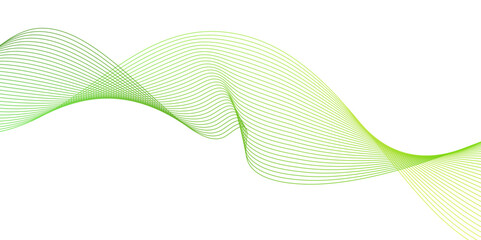 Abstract green waves background,Abstract green wavy lines. Colorful vector background.green wave melody lines on white background,Abstract green wave lines pattern background. green wave lines frame,