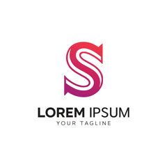 Obraz premium Minimalist Letter S logo design template