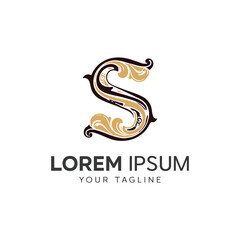 Minimalist Letter S logo design template