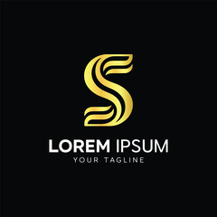 Obraz premium Minimalist Letter S logo design template