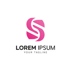 Obraz premium Minimalist Letter S logo design template