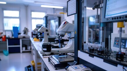 Modern Laboratory Equipment in a Clean Room Setting