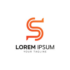 Minimalist Letter S logo design template