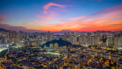 Fototapeta premium a city scape of Middle Kowloon at Kowloon tong Oct 23 2024
