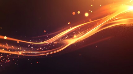 Obraz premium Abstract orange light wave background
