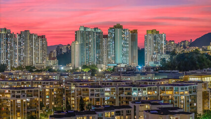 Naklejka premium a city scape of Middle Kowloon at Kowloon tong Oct 23 2024