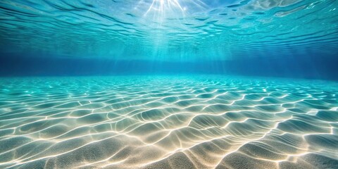 Tranquil marine environment revealing sandy sea bottom