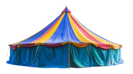 Vibrant Circus Tent in Daylight. png
