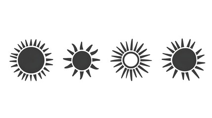 Fototapeta premium Simple Vector Icons of Sun Designs