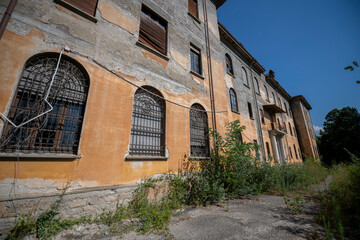 Forgotten Building in Northern Italy The Old Abandoned Seminary with a Blue Chapel