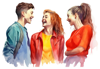 PNG Laughing talking adult happy.