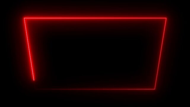 Abstract neon light rectangle frame seamless looping pattern animation ,Animation of glowing neon rectangles on abstract background