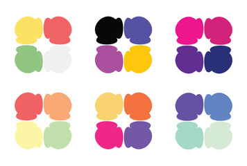 Abstract color palette Color swatches