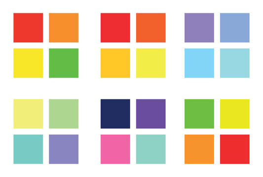 Abstract color palette Color swatches