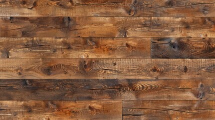 Closeup of a rustic wooden wall, featuring various shades of brown and natural textures.