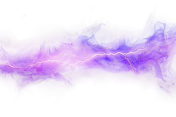 Glowing Electric Light Burst Effect Isolated on Transparent Background