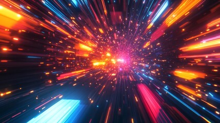 Obraz premium Futuristic Light Burst